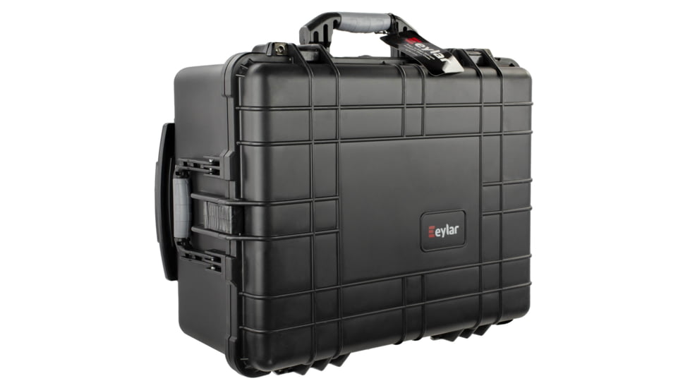 Eylar Large 22.06in Waterproof Roller Gear Hard Case w/Foam, Black, SA00005