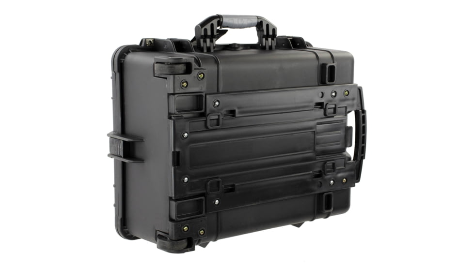 Eylar Medium 24in Protective Roller Case Water and Shock Resistant w/ Foam, Black, SA00009