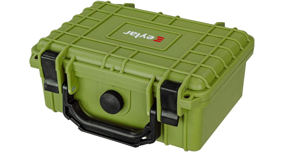 Eylar Protective Gear and Camera Hard Case Water &amp; Shock Proof w/Foam, Green, SA00011-Grn