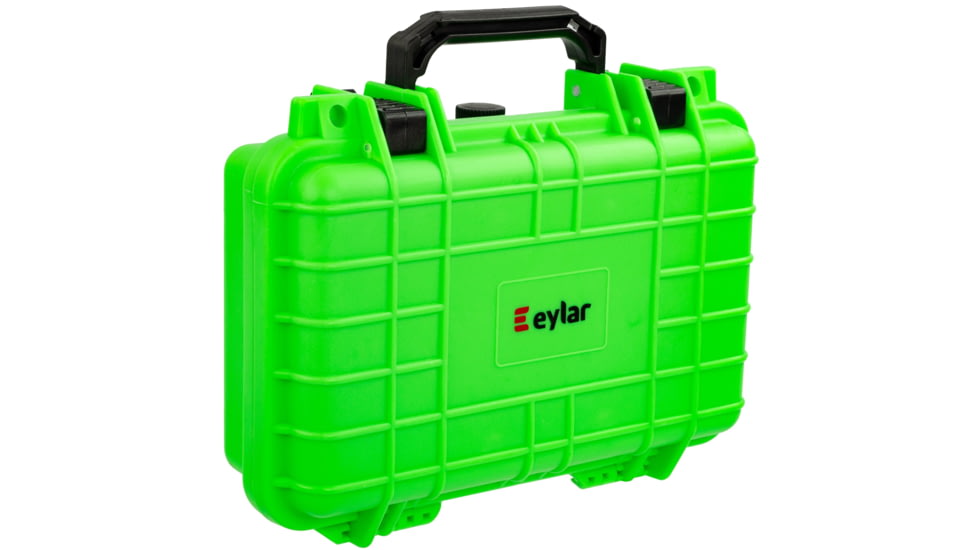 Eylar Compact 11.6in Waterproof Hard Single Gun Case w/Foam, Neon Green, SA00010-NGRN