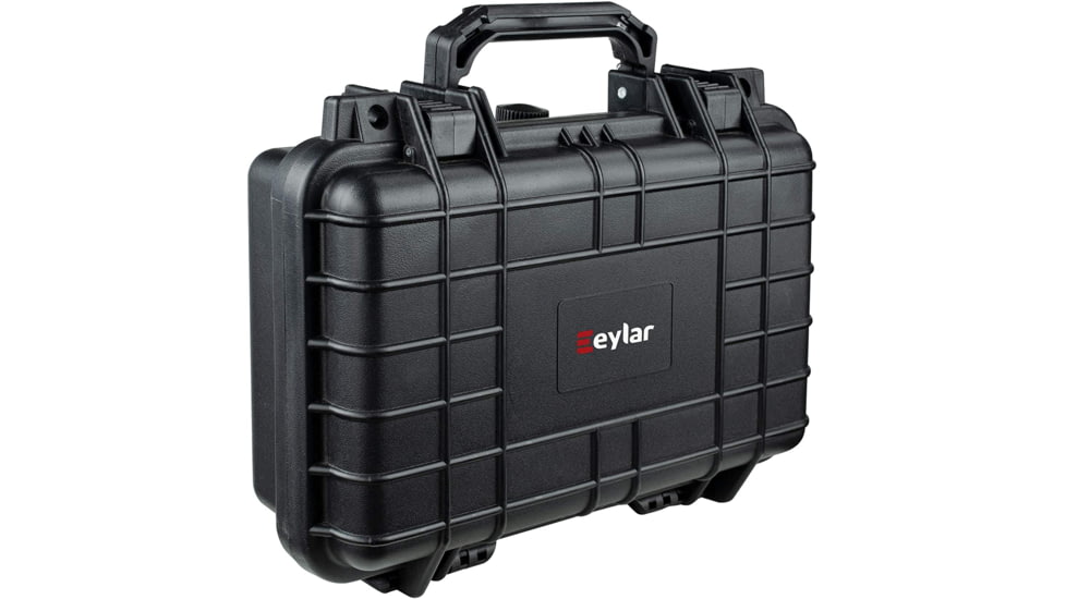 Eylar Compact 11.6in Waterproof Hard Single Gun Case w/Foam, Black, SA00010