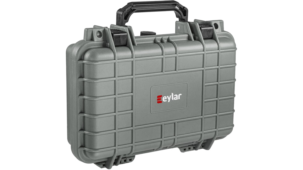 Eylar Compact 11.6in Waterproof Hard Single Gun Case w/Foam, Gray, SA00010-GRA