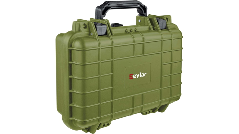 Eylar Compact 11.6in Waterproof Hard Single Gun Case w/Foam, Green, SA00010-GRN