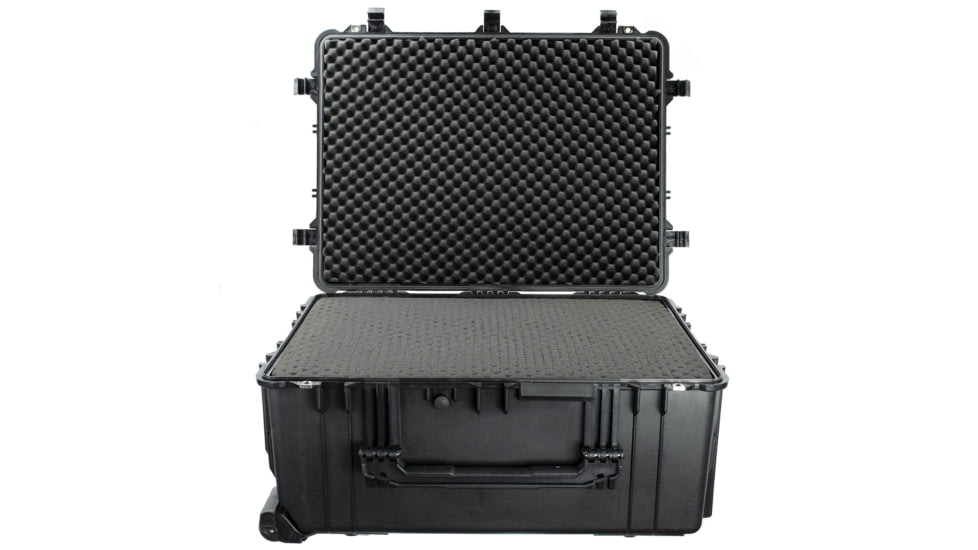 Eylar XXL 31.5in Protective Gear Roller Case Water and Shock Resistant w/ Foam, Black, SA00007