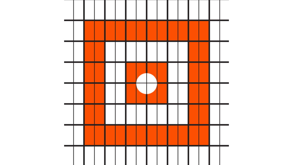 EZ-Aim 12in Square Paper Shooting Targets, Sight-In Grid, 12-Pack, Orange &amp; White, 15495