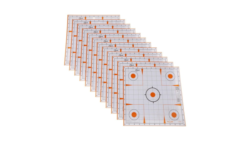 Allen Ez Aim Sight Grid Target 12-Pack, White/Orange, 12X12, 15333
