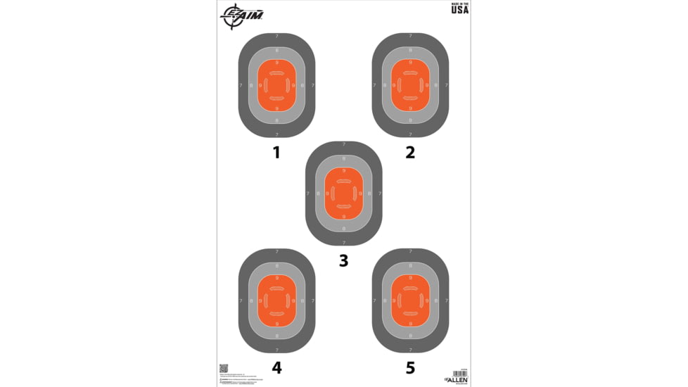 EZ-Aim 5-Spot Paper Target, 23 x 35, 50-Pack, 15754