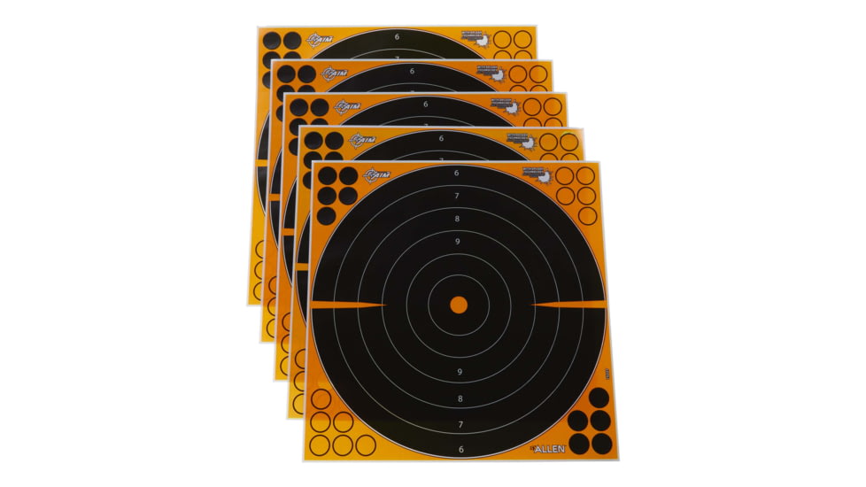 EZ-Aim Adhesive Splash Bullseye Target, Orange, 17.5X17.5, 15227