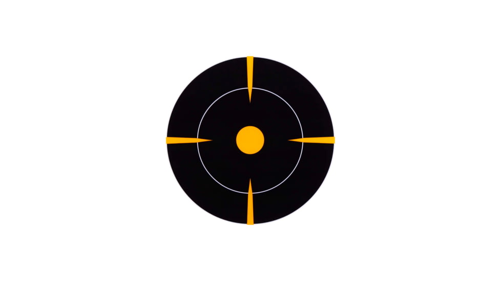 EZ-Aim Adhesive Splash Bullseye Target, Orange, 6X6, 15255