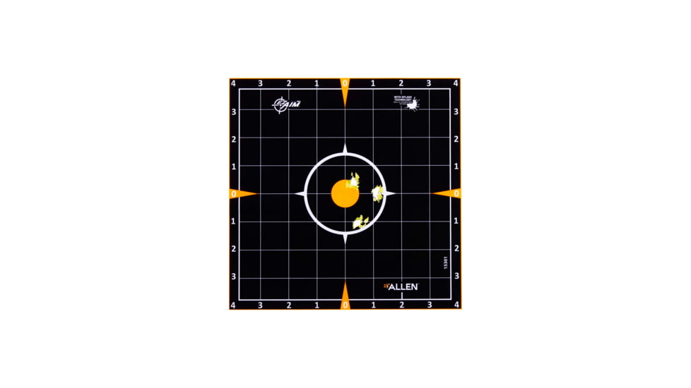 EZ-Aim Adhesive Splash Sight-In Grid Target, Black, 8X8, 15301