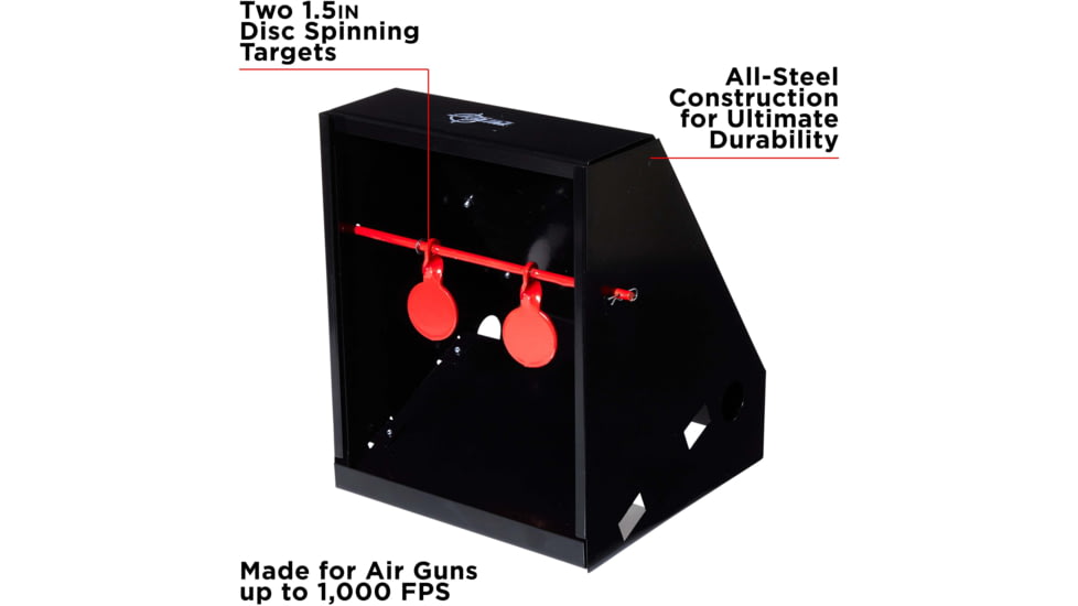 EZ-Aim Air Gun Pellet, BB Shooting Target & Trap, Black, 7W x 7.5H, 15429