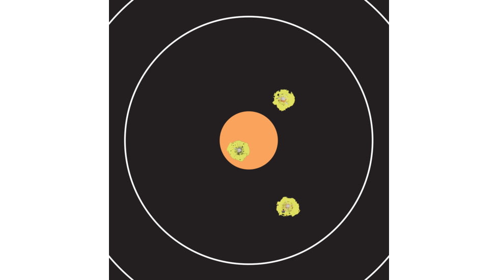 EZ-Aim Allen Adhesive Paper Splash Shooting Targets Bullseye 12in Square Black/Orange 100/ct, 15305