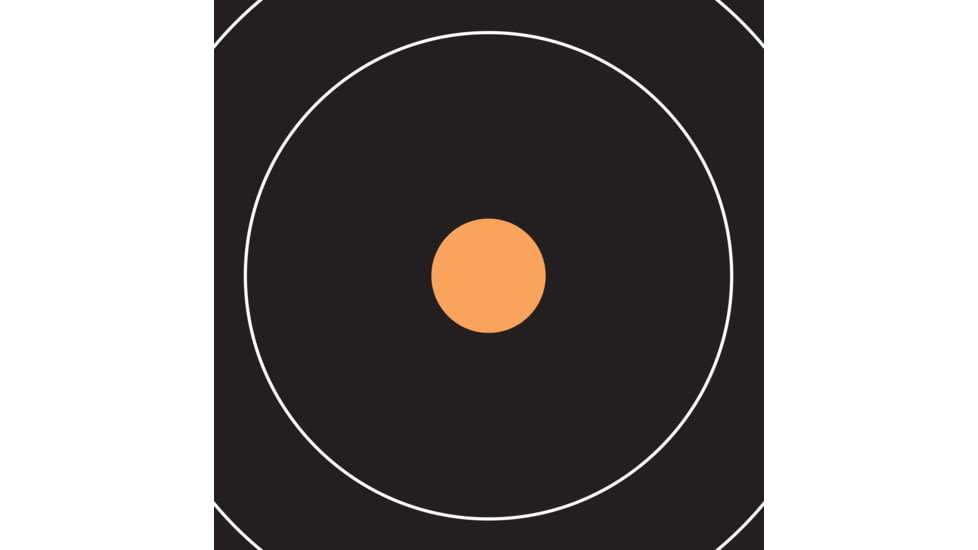 EZ-Aim Allen Adhesive Paper Splash Shooting Targets Bullseye 12in Square Black/Orange 100/ct, 15305