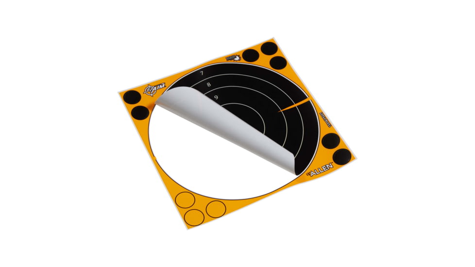 EZ-Aim Adhesive Splash Bullseye Target, 6 Pack, Orange, 8X8, 15316