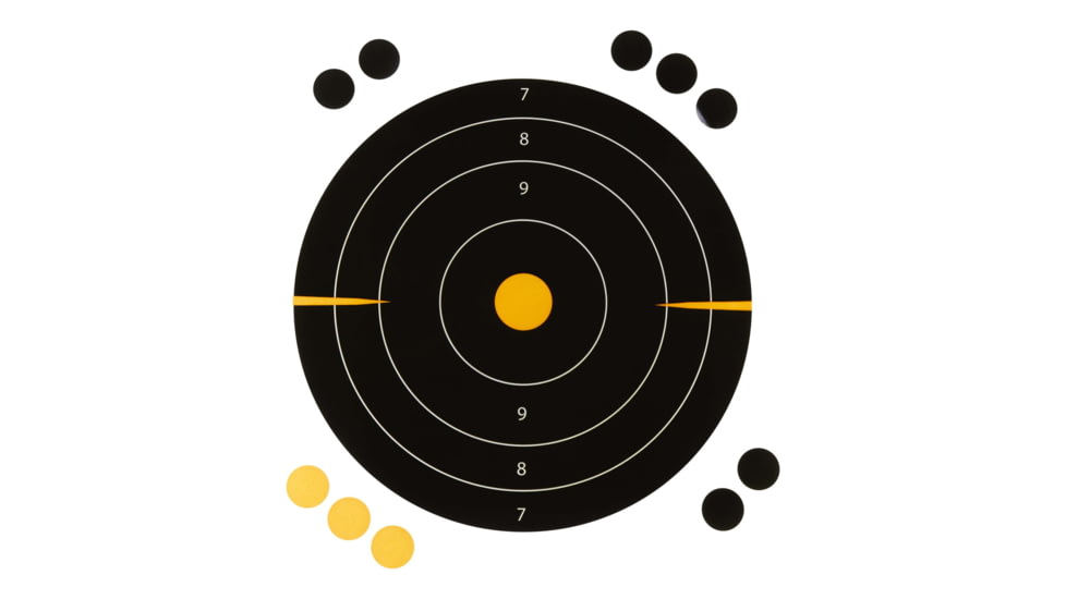 EZ-Aim Adhesive Splash Bullseye Target, 6 Pack, Orange, 8X8, 15316