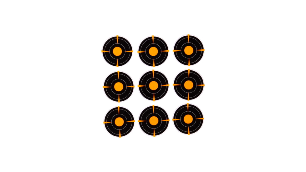EZ-Aim Allen Adhesive Splash Bullseye Target, Orange, 2X2, 15318