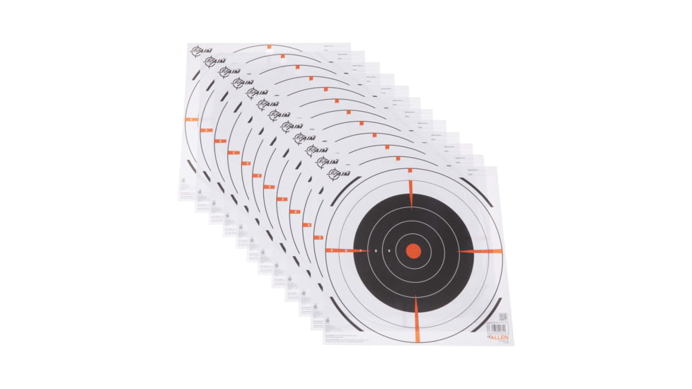 EZ-Aim Allen Bullseye Target 12-Pack, Black, 12X12, 15334