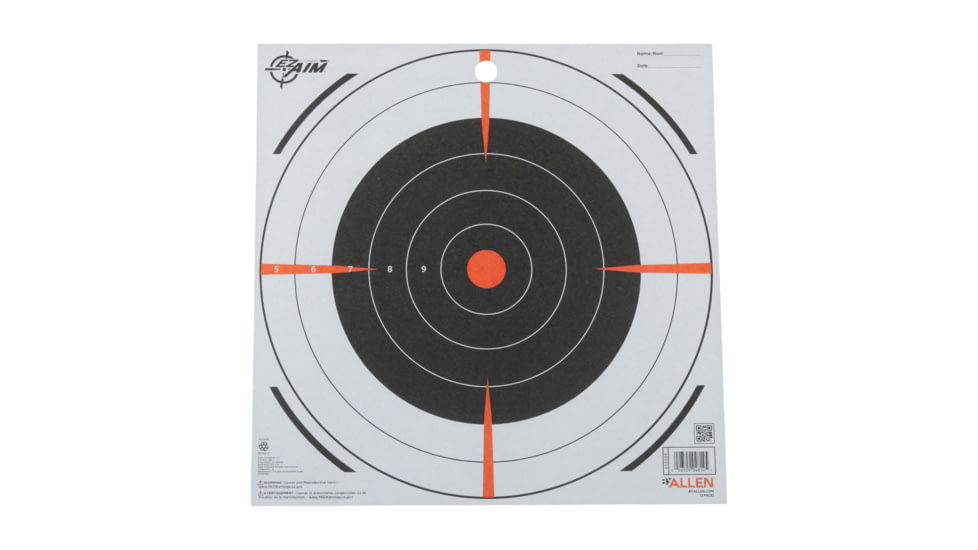 EZ-Aim Allen Bullseye Target 12-Pack, Black, 12X12, 15334