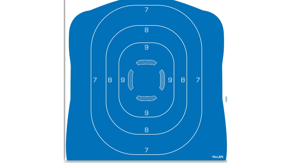 EZ-Aim Allen Paper Silhouette Target, White/Blue, 23X35, 15331