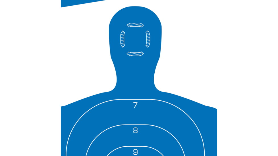 EZ-Aim Allen Paper Silhouette Target, White/Blue, 23X35, 15331