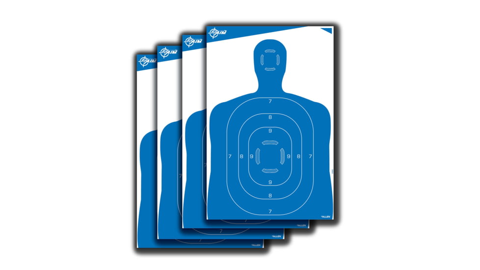 EZ-Aim Allen Paper Silhouette Target, White/Blue, 23X35, 15331