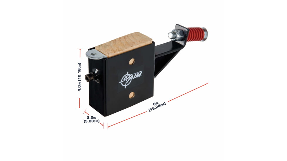 EZ-Aim Allen Steel Gong Hanger Target w/Recoil Spring, 2 x 4in Mount, 2.3 lbs, Black Powder Coated, 15515