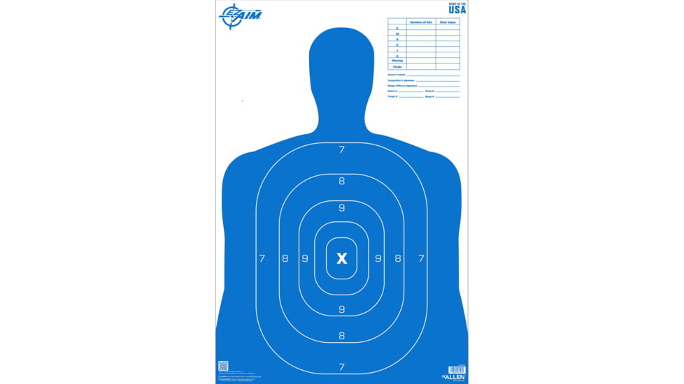 EZ-Aim B27 Silhouette Paper Shooting Target, 23 x 35, 50-Pack, 15745