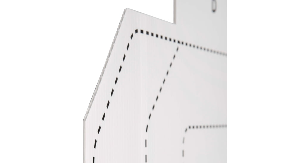 EZ-Aim Coroplast IPSC Silhouette Shooting Target 18 x 30 Inches, White, Single Pack, 15575