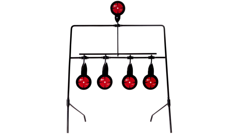 EZ-Aim Deflector Resetting Spinner Target System, Black/Red, 16 in x 22.5 in, 15340