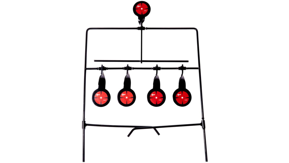 EZ-Aim Deflector Resetting Spinner Target System, Black/Red, 16 in x 22.5 in, 15340