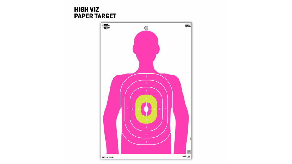 EZ-Aim EZ Aim Fun In The Pink Silhouette Paper Shooting Target, 12in x 18in, 8-Pack, Pink, 15646