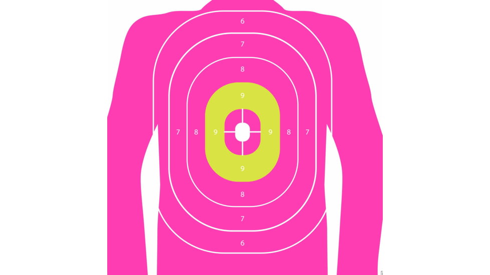 EZ-Aim EZ Aim Fun In The Pink Silhouette Paper Shooting Target, 12in x 18in, 8-Pack, Pink, 15646
