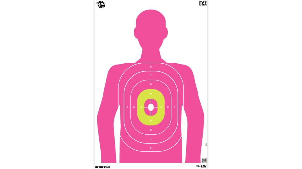 EZ-Aim EZ Aim Fun In The Pink Silhouette Paper Shooting Target, 12in x 18in, 8-Pack, Pink, 15646