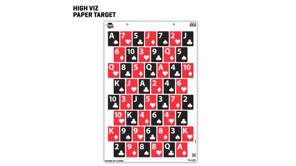 EZ-Aim Fun House of Cards Game Paper Targets, 23inW x 35inH, 3-Pack, 15655