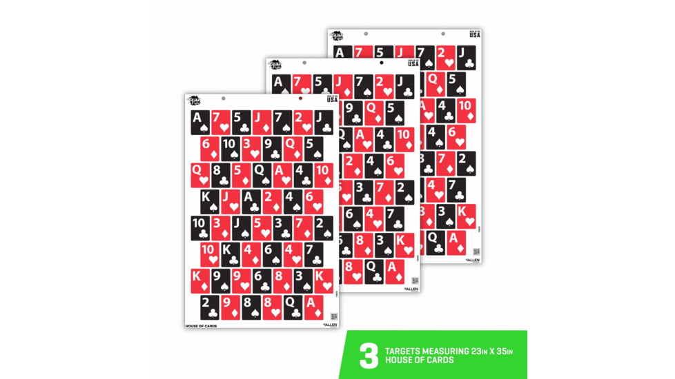 EZ-Aim Fun House of Cards Game Paper Targets, 23inW x 35inH, 3-Pack, 15655