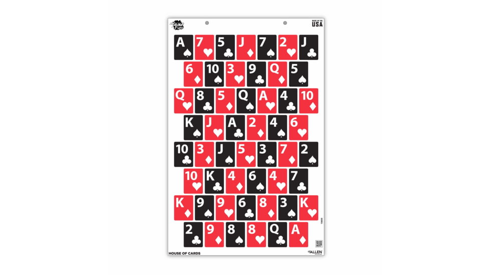 EZ-Aim Fun House of Cards Game Paper Targets, 23inW x 35inH, 3-Pack, 15655