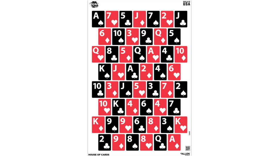 EZ-Aim Fun House of Cards Game Paper Targets, 23inW x 35inH, 3-Pack, 15655