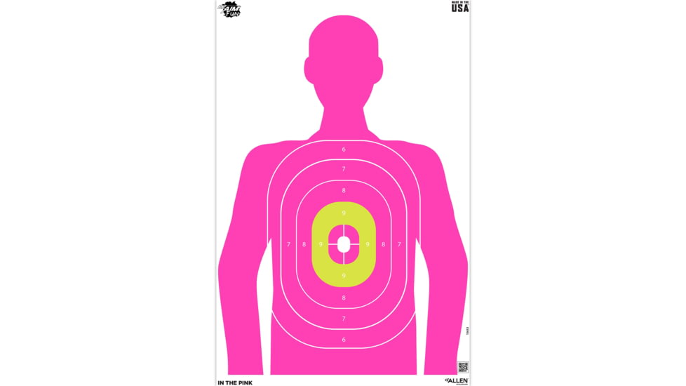 EZ-Aim Fun In The Pink Silhouette Paper Shooting Targets, 23inW x 35inH, 3-Pack, Multi, 15653