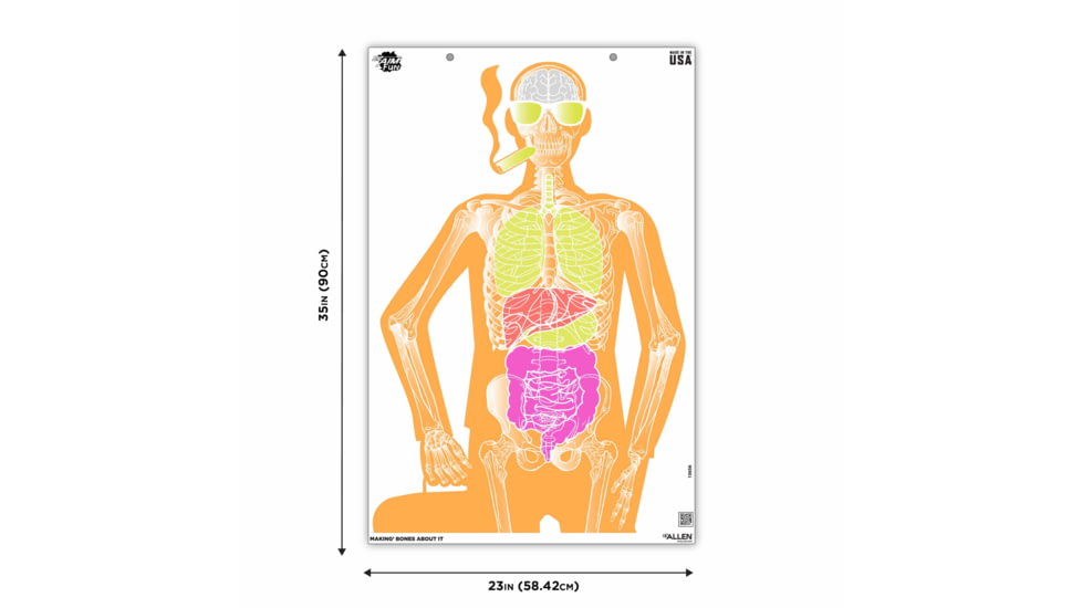 EZ-Aim Fun Makin Bones About It Silhouette Paper Shooting Target, 23inW x 35inH, 3-Pack, 15656