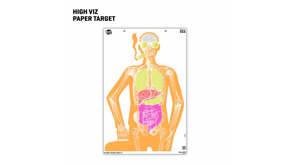 EZ-Aim Fun Makin Bones About It Silhouette Paper Shooting Target, 23inW x 35inH, 3-Pack, 15656