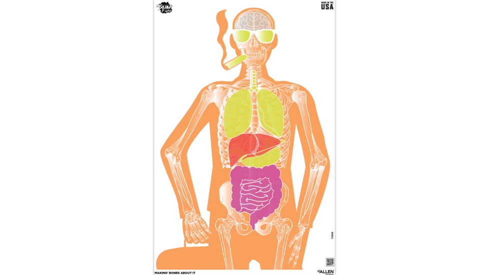 EZ-Aim Fun Makin Bones About It Silhouette Paper Shooting Target, 23inW x 35inH, 3-Pack, 15656