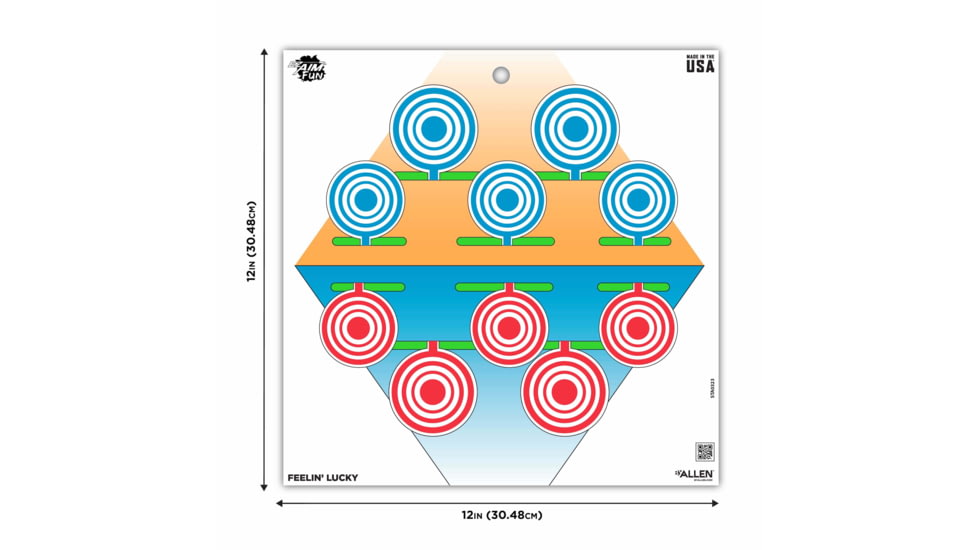EZ-Aim Fun Plinking the Day Away Paper Shooting Targets, 12inW x 12inH, 12-Pack, Multi, 15638