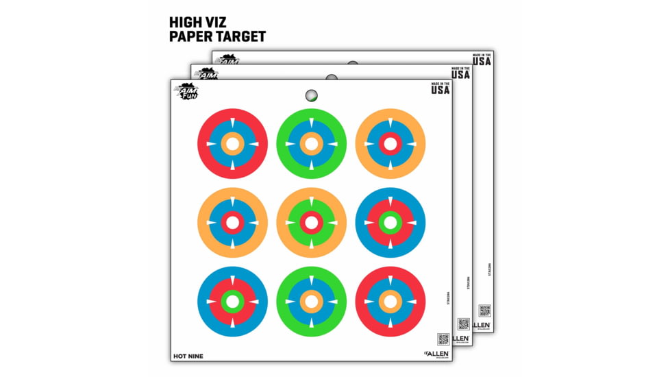 EZ-Aim Fun Plinking the Day Away Paper Shooting Targets, 12inW x 12inH, 12-Pack, Multi, 15638