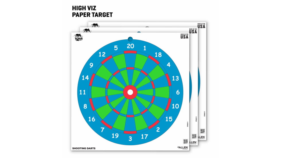 EZ-Aim Fun Plinking the Day Away Paper Shooting Targets, 12inW x 12inH, 12-Pack, Multi, 15638