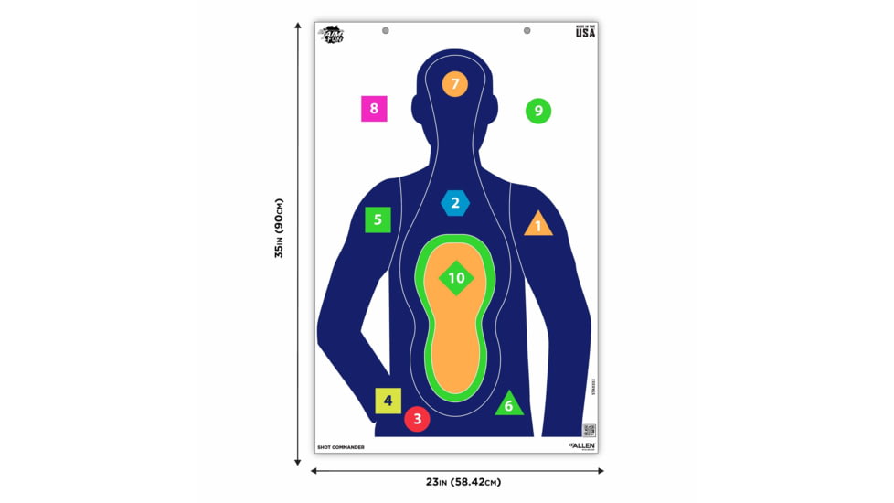 EZ-Aim Fun Shot Commander Paper Shooting Targets, 23inW x 35inH, 3-Pack, Multi, 15654