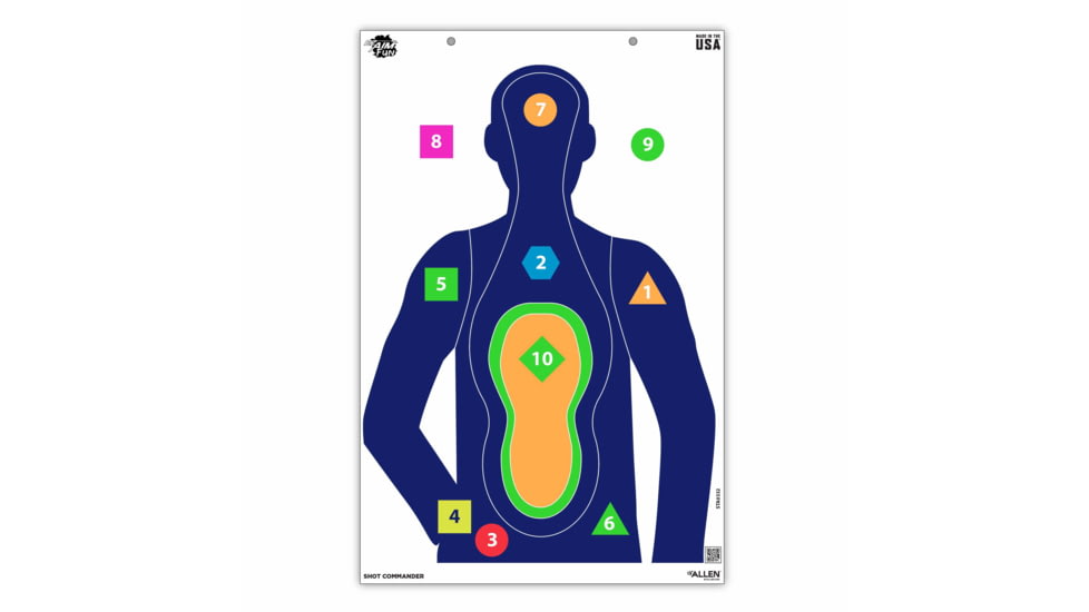 EZ-Aim Fun Shot Commander Paper Shooting Targets, 23inW x 35inH, 3-Pack, Multi, 15654