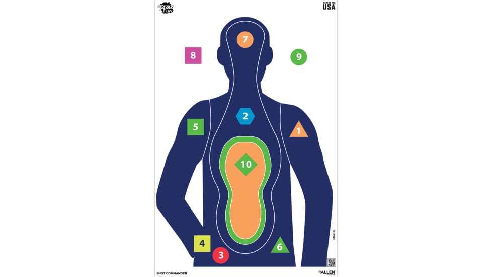 EZ-Aim Fun Shot Commander Paper Shooting Targets, 23inW x 35inH, 3-Pack, Multi, 15654