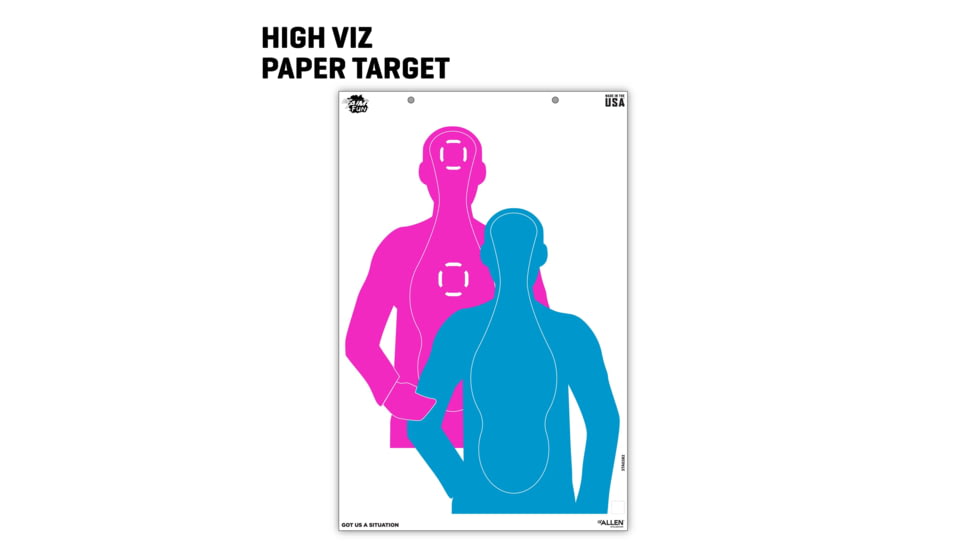 EZ-Aim Fun Tough Crowd Paper Shooting Targets, 23inW x 35inH, 3-Targets, Multi, 15658