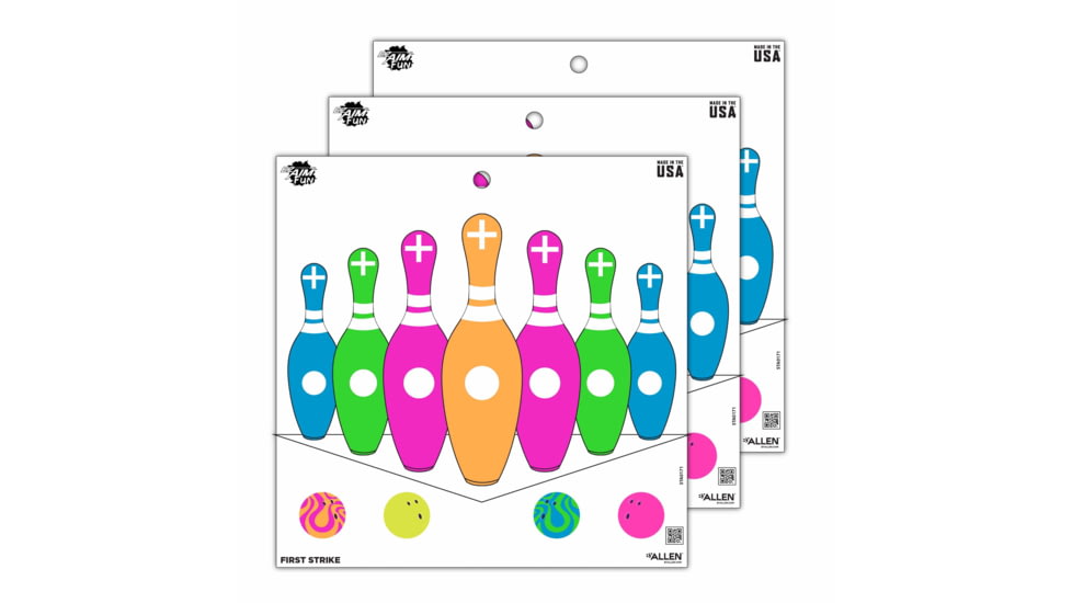 EZ-Aim Fun Triggering More Fun Paper Shooting Targets, 12inW x 12inH, 9-Pack, Multi, 15640