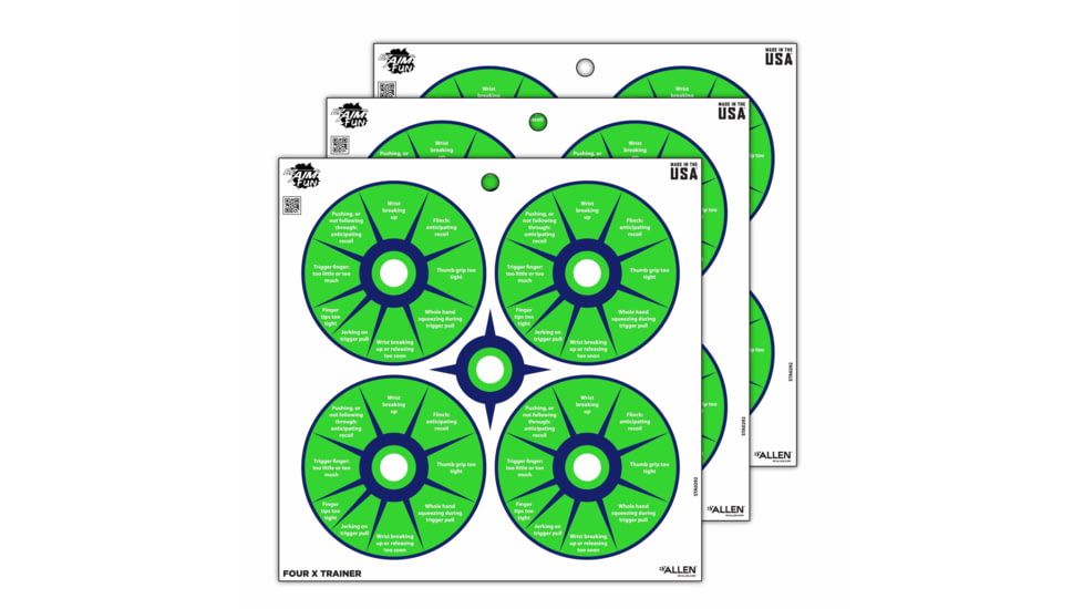 EZ-Aim Fun Triggering More Fun Paper Shooting Targets, 12inW x 12inH, 9-Pack, Multi, 15640